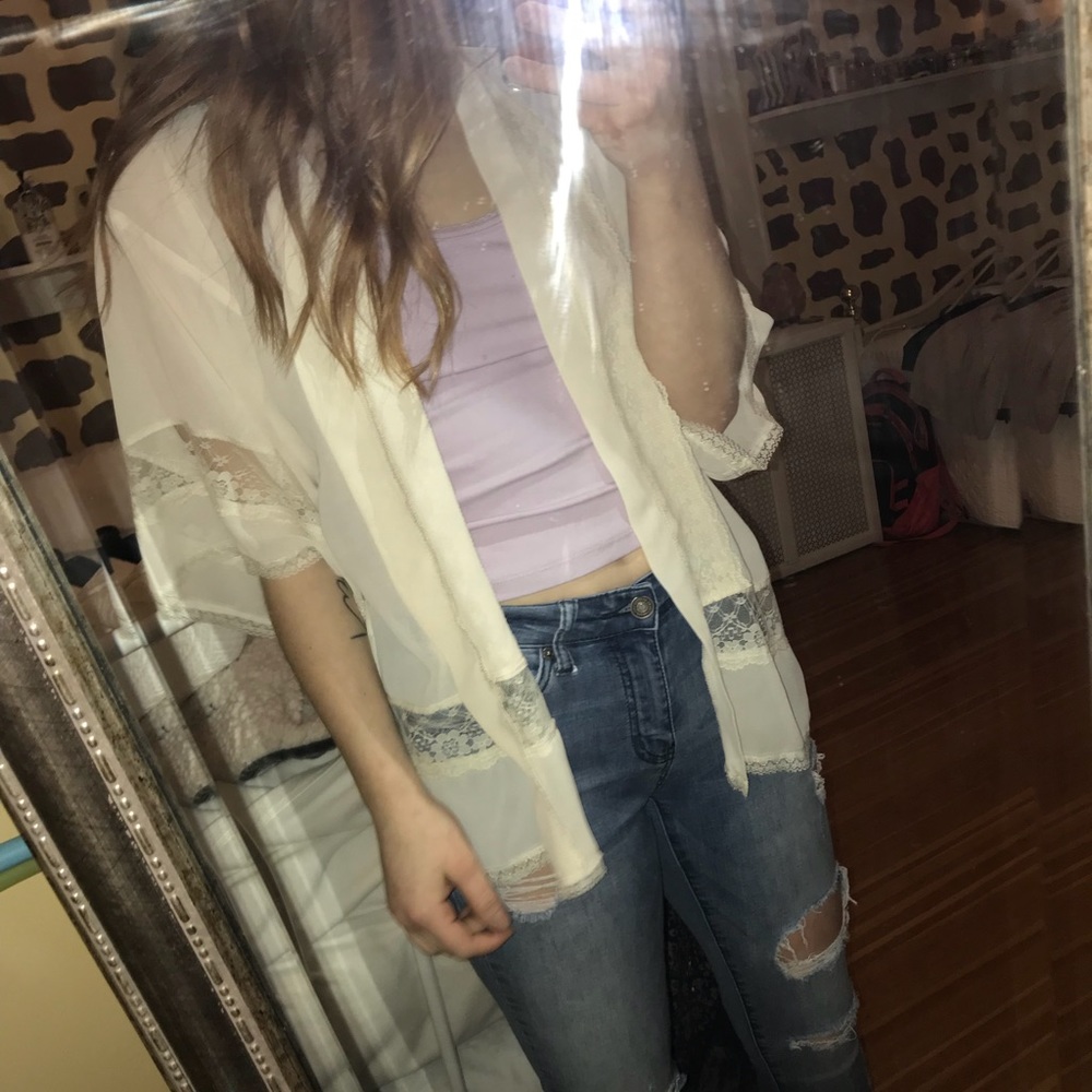 Creme Lace Cardigan